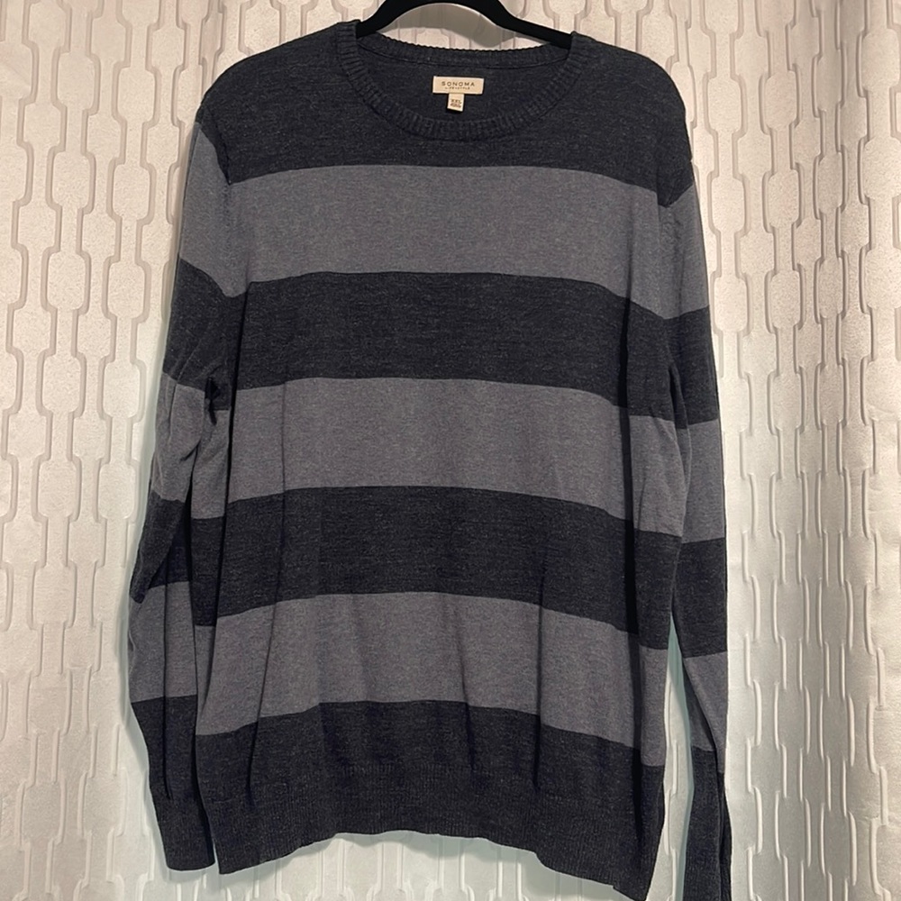 Blue striped sweater